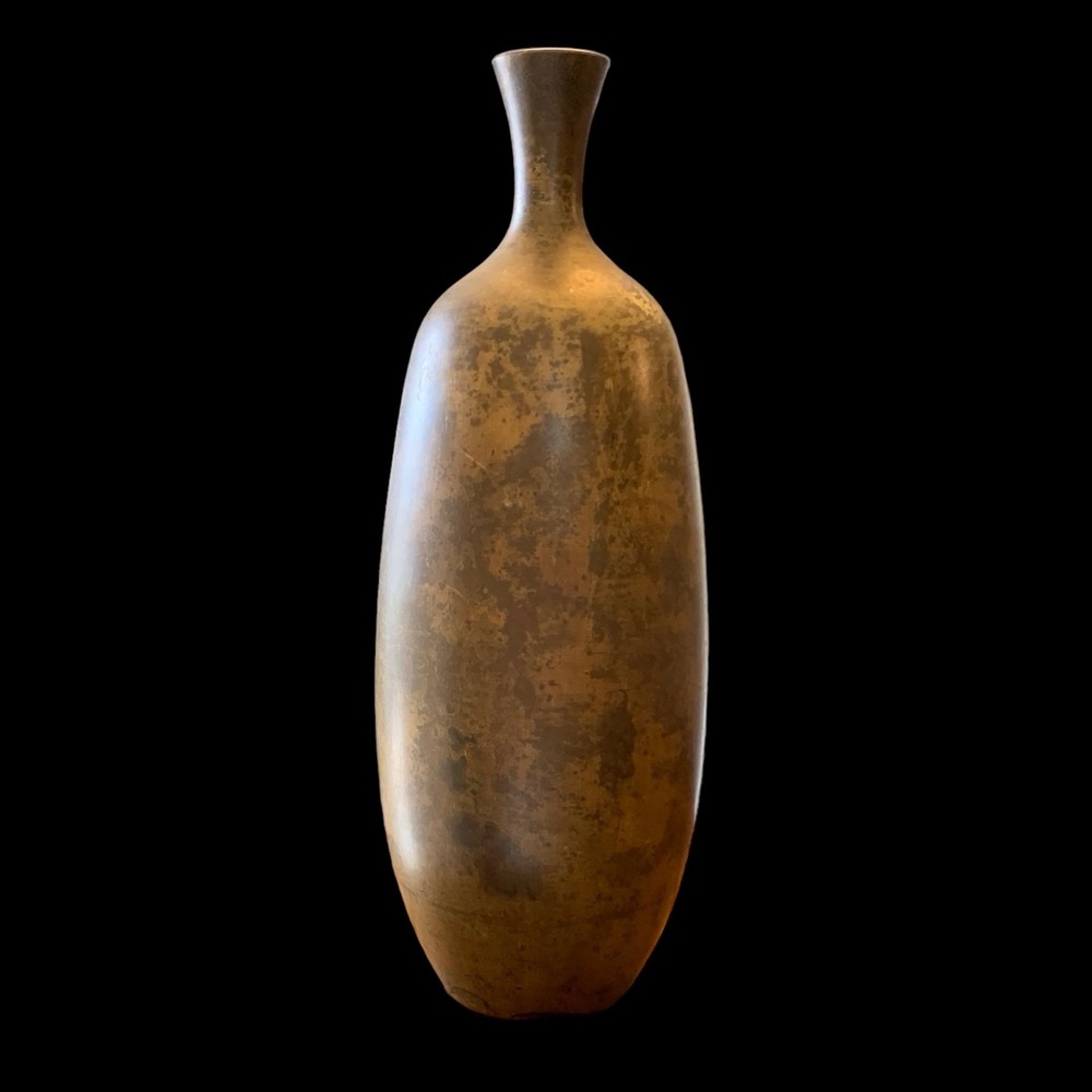 Metal Bottle with Bronze Patina